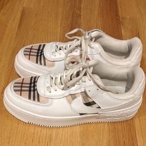Plaid Air Force 1s Women Sz 8 University Sneakers Low Top Style Preppy Casual